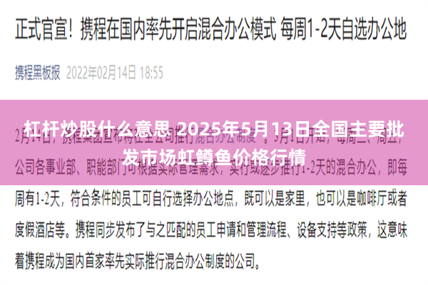 杠杆炒股什么意思 2025年5月13日全国主要批发市场虹鳟鱼价格行情