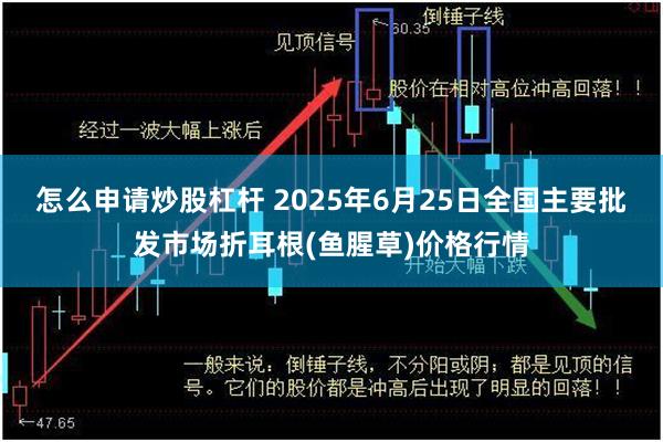 怎么申请炒股杠杆 2025年6月25日全国主要批发市场折耳根(鱼腥草)价格行情