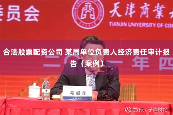 合法股票配资公司 某局单位负责人经济责任审计报告（案例）